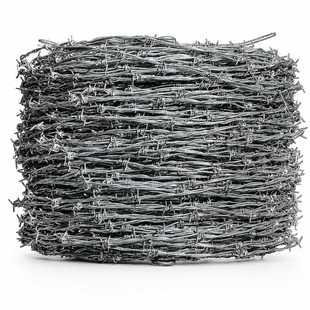 Galvanized barbed wire